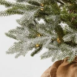 3.3' Pre-Lit LED Glittered Balsam Fir Artificial Tree Dew Drop White Lights - Wondershop™