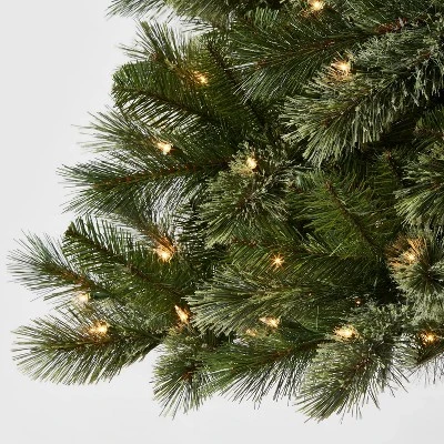 7.5' Pre-Lit Full Virginia Pine Artificial Christmas Tree Clear Lights with AutoConnect - Wondershop™ 2 7.5' Pre-Lit Full Virginia Pine Artificial Christmas Tree Clear Lights with AutoConnect - Wondershop™ - Image 2