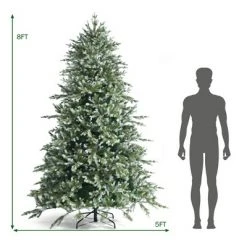 Costway 8ft Hinged Artificial Christmas Spruce Tree w/ 1658 Mixed PE & PVC Tips -Christmas Trees Sales Store unnamed file 1755