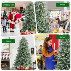 Costway 8ft Hinged Artificial Christmas Spruce Tree w/ 1658 Mixed PE & PVC Tips -Christmas Trees Sales Store unnamed file 1756