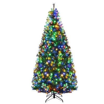 Costway 7Ft Pre-Lit Artificial Christmas Tree Hinged 500 LED Lights 6 Costway 7Ft Pre-Lit Artificial Christmas Tree Hinged 500 LED Lights - Image 6