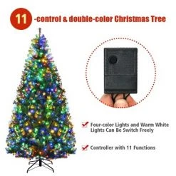 Costway 7Ft Pre-Lit Artificial Christmas Tree Hinged 500 LED Lights 15 Costway 7Ft Pre-Lit Artificial Christmas Tree Hinged 500 LED Lights -Christmas Trees Sales Store unnamed file 1807