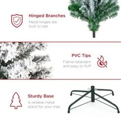 Best Choice Products Pre-Lit Holiday Christmas Pine Tree w/ Snow Flocked Branches, Warm White Lights 13 Best Choice Products Pre-Lit Holiday Christmas Pine Tree w/ Snow Flocked Branches, Warm White Lights -Christmas Trees Sales Store unnamed file 1819