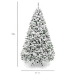 Best Choice Products Snow Flocked Christmas Tree, Premium Holiday Pine Branches, Foldable Metal Base -Christmas Trees Sales Store unnamed file 1854