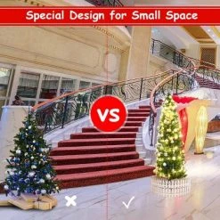 Costway 5'/6'/7'/9' PVC Artificial Pencil Christmas Tree Slim Green -Christmas Trees Sales Store unnamed file 1903