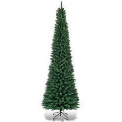 Costway 5'/6'/7'/9' PVC Artificial Pencil Christmas Tree Slim Green -Christmas Trees Sales Store unnamed file 1906