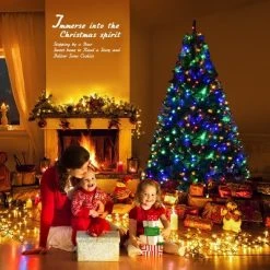 Costway 6Ft Pre-Lit Artificial Christmas Tree Hinged 350 LED Lights -Christmas Trees Sales Store unnamed file 1920