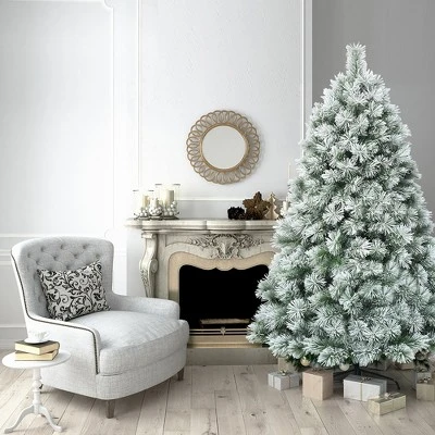 Costway 6ft or 7ft Premium Hinged Artificial Christmas Tree Snowy Pine Needles 3 Costway 6ft or 7ft Premium Hinged Artificial Christmas Tree Snowy Pine Needles - Image 3