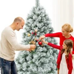 Costway 6ft or 7ft Premium Hinged Artificial Christmas Tree Snowy Pine Needles 14 Costway 6ft or 7ft Premium Hinged Artificial Christmas Tree Snowy Pine Needles -Christmas Trees Sales Store unnamed file 1954