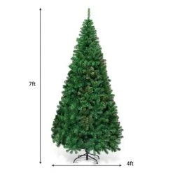 Tangkula 7ft Green Artificial PVC Christmas Tree Indoor Outdoor Stand -Christmas Trees Sales Store unnamed file 1979
