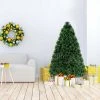 Costway 4Ft Pre-Lit Fiber Optic PVC Christmas Tree Metal Holiday