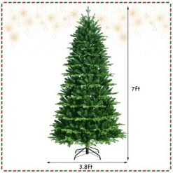 Costway 7FT Pre-Lit Hinged Christmas Tree 2458 PE & PVC Tips w/ 450 Lights & Foot Switch 11 Costway 7FT Pre-Lit Hinged Christmas Tree 2458 PE & PVC Tips w/ 450 Lights & Foot Switch -Christmas Trees Sales Store unnamed file 2017