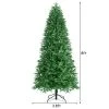 Costway 8ft Pre-lit Hinged Christmas Tree w/ 600 LED Lights & 9 Dynamic Effects
