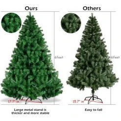 Costway 6FT/7.5FT/9FT PVC Christmas Tree Hinged Solid Metal Legs -Christmas Trees Sales Store unnamed file 2048