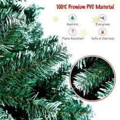 Costway 5ft/6ft/7ft Snowy Hinged Artificial Christmas Tree with 567/1111/1615 Tips & Metal Stand -Christmas Trees Sales Store unnamed file 2082