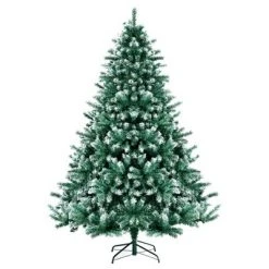 Costway 5ft/6ft/7ft Snowy Hinged Artificial Christmas Tree with 567/1111/1615 Tips & Metal Stand -Christmas Trees Sales Store unnamed file 2088