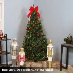 Sunnydaze Decor Sunnydaze Indoor Pre-Lit Faux Tannenbaum Slim Holiday Christmas Evergreen Tree with Hinged Branches and Warm White Lights - 6' - Green 10 Sunnydaze Decor Sunnydaze Indoor Pre-Lit Faux Tannenbaum Slim Holiday Christmas Evergreen Tree with Hinged Branches and Warm White Lights - 6' - Green -Christmas Trees Sales Store unnamed file 213