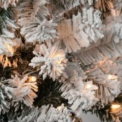 National Tree Company Pre-Lit Pencil Slim Flocked Acacia Hinged Artificial Christmas Tree Clear Lights 9 National Tree Company Pre-Lit Pencil Slim Flocked Acacia Hinged Artificial Christmas Tree Clear Lights -Christmas Trees Sales Store unnamed file 2158