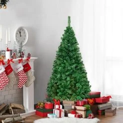Costway Artificial PVC Christmas Tree W/Stand Holiday Season Indoor Outdoor Green -Christmas Trees Sales Store unnamed file 2165