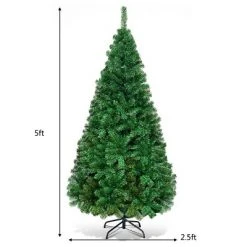 Costway Artificial PVC Christmas Tree W/Stand Holiday Season Indoor Outdoor Green -Christmas Trees Sales Store unnamed file 2166