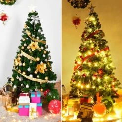 Costway Artificial PVC Christmas Tree W/Stand Holiday Season Indoor Outdoor Green -Christmas Trees Sales Store unnamed file 2168