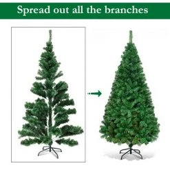 Costway 5Ft/6Ft/7Ft/8Ft Artificial PVC Christmas Tree W/Stand Holiday Season Indoor Outdoor Green -Christmas Trees Sales Store unnamed file 2185