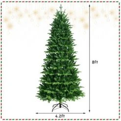Costway 8FT Pre-Lit Hinged Christmas Tree 3402 PE & PVC Tips w/ 620 Lights & Foot Switch 11 Costway 8FT Pre-Lit Hinged Christmas Tree 3402 PE & PVC Tips w/ 620 Lights & Foot Switch -Christmas Trees Sales Store unnamed file 2257