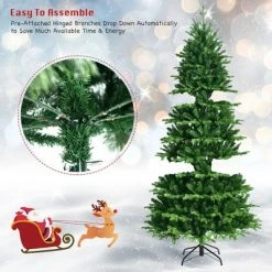 Costway 8FT Pre-Lit Hinged Christmas Tree 3402 PE & PVC Tips w/ 620 Lights & Foot Switch 16 Costway 8FT Pre-Lit Hinged Christmas Tree 3402 PE & PVC Tips w/ 620 Lights & Foot Switch -Christmas Trees Sales Store unnamed file 2262