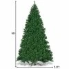 Costway 9Ft Pre-Lit PVC Christmas Tree Hinged 700 LED Lights Green