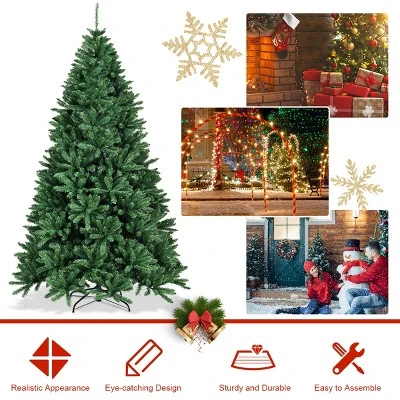 Costway 7.5ft Hinged Christmas Tree Douglas Full Fir Tree 2254 Tips 5 Costway 7.5ft Hinged Christmas Tree Douglas Full Fir Tree 2254 Tips - Image 5