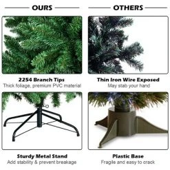 Costway 7.5ft Hinged Christmas Tree Douglas Full Fir Tree 2254 Tips 13 Costway 7.5ft Hinged Christmas Tree Douglas Full Fir Tree 2254 Tips -Christmas Trees Sales Store unnamed file 2331