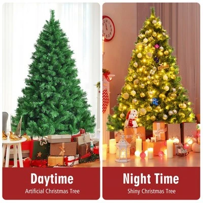 Costway 6ft Pre-Lit Artificial Hinged Christmas Tree w/8 Modes LED Lights and Foot Pedal 5 Costway 6ft Pre-Lit Artificial Hinged Christmas Tree w/8 Modes LED Lights and Foot Pedal - Image 5