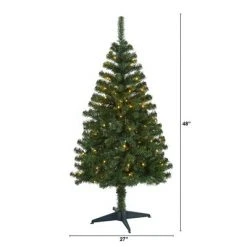 4ft Nearly Natural Pre-Lit LED Northern Tip Pine Artificial Christmas Tree Clear Lights