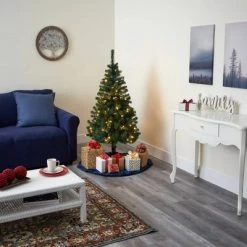 4ft Nearly Natural Pre-Lit LED Northern Tip Pine Artificial Christmas Tree Clear Lights -Christmas Trees Sales Store unnamed file 2371