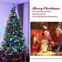 Costway 8Ft Pre-Lit Artificial Christmas Tree Hinged 750 LED Lights -Christmas Trees Sales Store unnamed file 2375