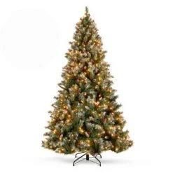 Best Choice Products Pre-Lit Pre-Decorated Holiday Christmas Tree w/ Flocked Tips, Base -Christmas Trees Sales Store unnamed file 2428