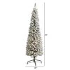 6ft Nearly Natural Pre-Lit Flocked Artificial Christmas Tree Clear Lights