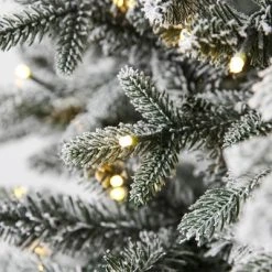 Evergreen Classics 7.5 Foot Pre Lit Snowy Redwood Pine Artificial Holiday Tree with 600 Dimmable Warm White LED Lights and Metal Stand -Christmas Trees Sales Store unnamed file 2465