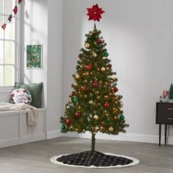 6' Pre-Lit Alberta Spruce Artificial Christmas Tree Clear Lights - Wondershop™