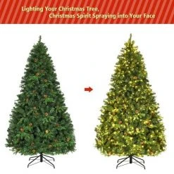 Costway 7Ft/7.5FT/8FT Pre-Lit Christmas Tree Hinged 460/540/600 Lightss 15 Costway 7Ft/7.5FT/8FT Pre-Lit Christmas Tree Hinged 460/540/600 Lightss -Christmas Trees Sales Store unnamed file 2485