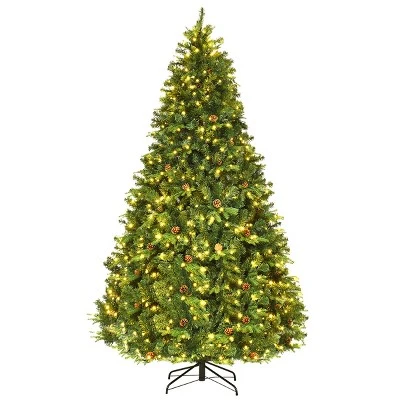 Costway 7Ft/7.5FT/8FT Pre-Lit Christmas Tree Hinged 460/540/600 Lightss 11 Costway 7Ft/7.5FT/8FT Pre-Lit Christmas Tree Hinged 460/540/600 Lightss - Image 11