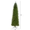 9ft Nearly Natural Pre-Lit LED Slim Mountain Pine Artificial Christmas Tree Clear Lights