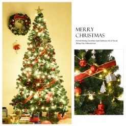 Tangkula 8' Artificial PVC Christmas Tree w/ Stand Holiday Season Green (Indoor/Outdoor) -Christmas Trees Sales Store unnamed file 2535