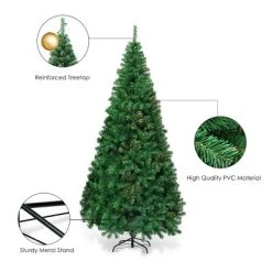 Tangkula 8' Artificial PVC Christmas Tree w/ Stand Holiday Season Green (Indoor/Outdoor) -Christmas Trees Sales Store unnamed file 2539