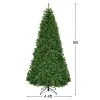 Costway Pre-Lit Artificial Christmas Tree 8Ft Hinged 750 LED Lights