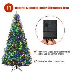 Costway Pre-Lit Artificial Christmas Tree 8Ft Hinged 750 LED Lights 12 Costway Pre-Lit Artificial Christmas Tree 8Ft Hinged 750 LED Lights -Christmas Trees Sales Store unnamed file 2548