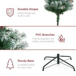 Best Choice Products Pre-Decorated Holiday Christmas Pine Tree w/ Metal Base -Christmas Trees Sales Store unnamed file 2587
