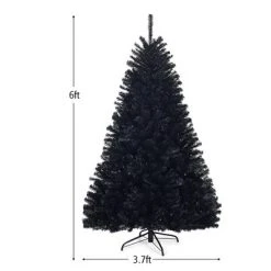 Costway 7.5Ft or 6Ft Hinged Artificial Halloween Christmas Tree Full Tree with Metal Stand Black 13 Costway 7.5Ft or 6Ft Hinged Artificial Halloween Christmas Tree Full Tree with Metal Stand Black -Christmas Trees Sales Store unnamed file 2594