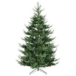HOMCOM 9 Foot Artificial Christmas Tree, Pine Hinged Xmas Tree with Realistic Branches, Steel Base, Auto Open, Green -Christmas Trees Sales Store unnamed file 2653