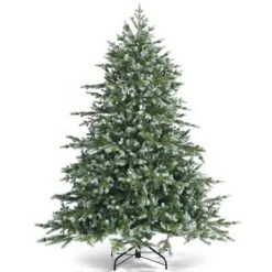 Costway 6ft Artificial Christmas Spruce Hinged Tree w/ 892 Mixed PE & PVC Tips -Christmas Trees Sales Store unnamed file 2715